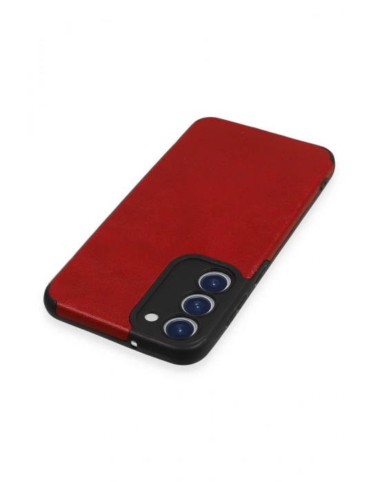 Newface Samsung Galaxy S23 Kılıf Loop Deri Silikon - Kırmızı