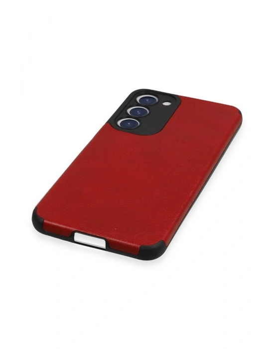 Newface Samsung Galaxy S23 Kılıf Loop Deri Silikon - Kırmızı