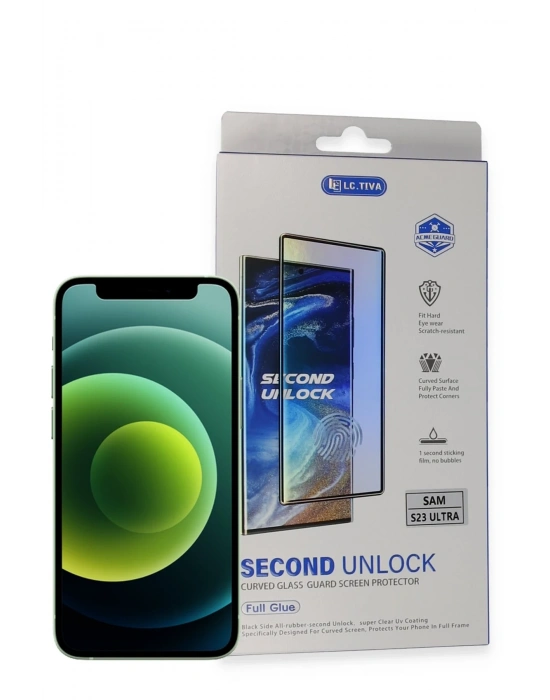 Newface Samsung Galaxy S23 Ultra Durable Full Glue Curved Cam