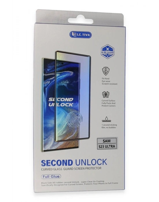 Newface Samsung Galaxy S23 Ultra Durable Full Glue Curved Cam