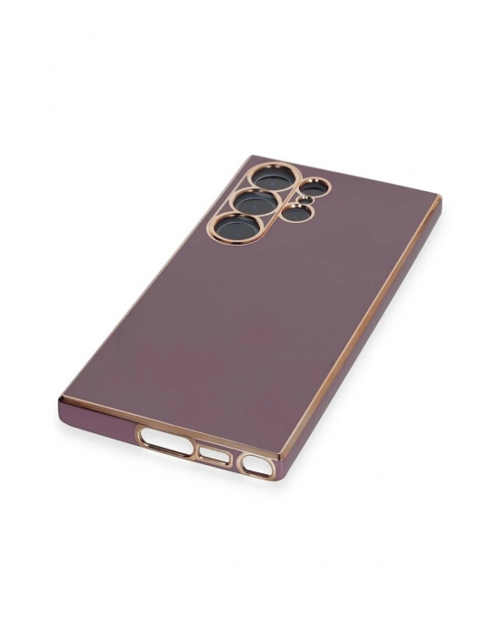 Newface Samsung Galaxy S23 Ultra Kılıf Volet Silikon - Mor