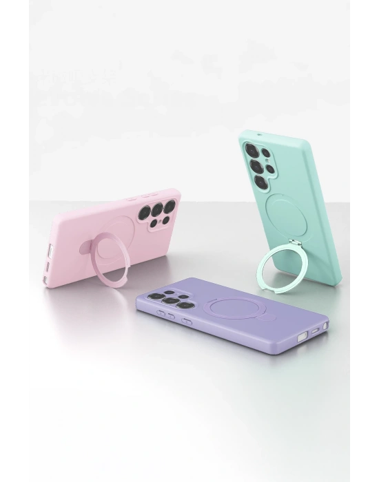 Newface Samsung Galaxy S23 Ultra Regal Magsafe Standlı Kapak - Su Yeşili