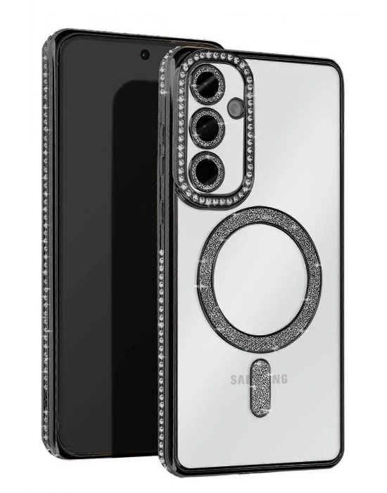 Newface Samsung Galaxy S24 FE Joke Simli Magneticsafe Kılıf - Siyah