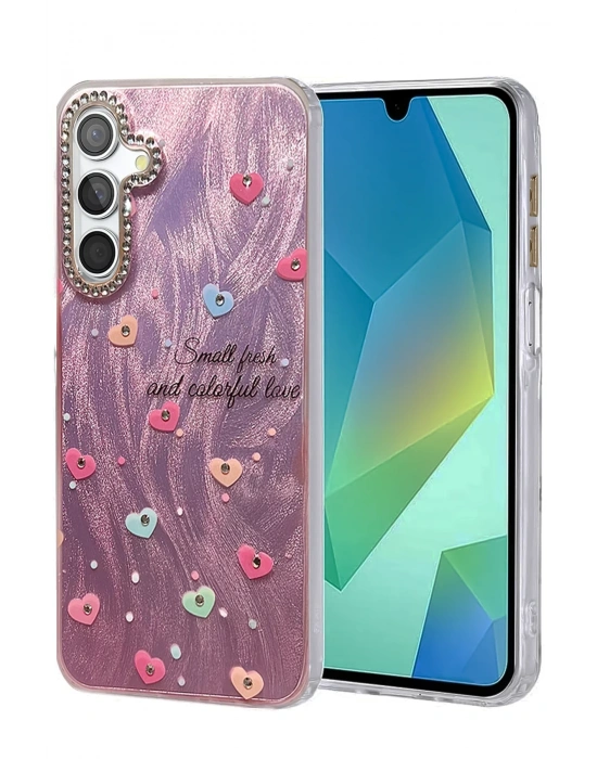 Newface Samsung Galaxy S24 FE Kılıf Blade Aynalı Desenli Kapak - Desen 8