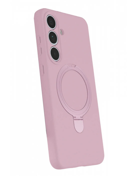 Newface Samsung Galaxy S24 FE Regal Magsafe Standlı Kapak - Açık Pembe