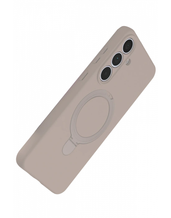 Newface Samsung Galaxy S24 FE Regal Magsafe Standlı Kapak - Çöl Titanyum