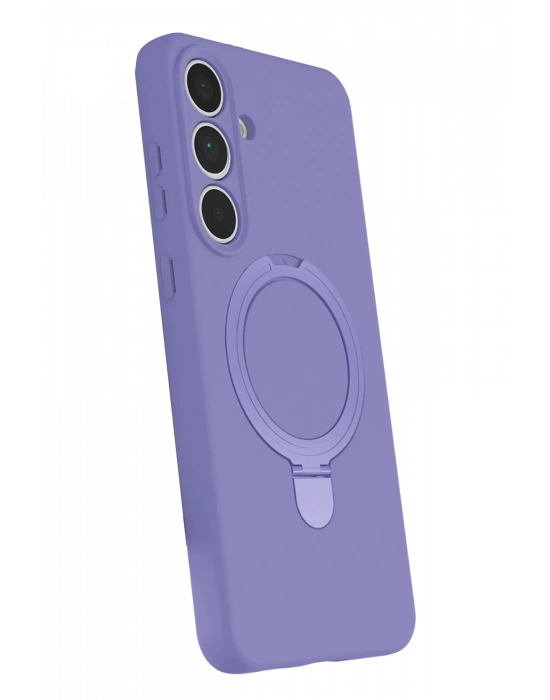 Newface Samsung Galaxy S24 FE Regal Magsafe Standlı Kapak - Lila