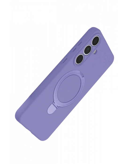 Newface Samsung Galaxy S24 FE Regal Magsafe Standlı Kapak - Lila