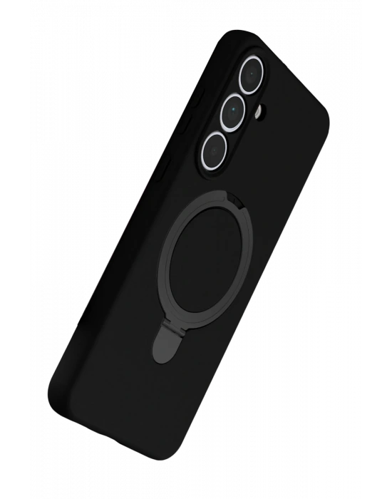 Newface Samsung Galaxy S24 FE Regal Magsafe Standlı Kapak - Siyah