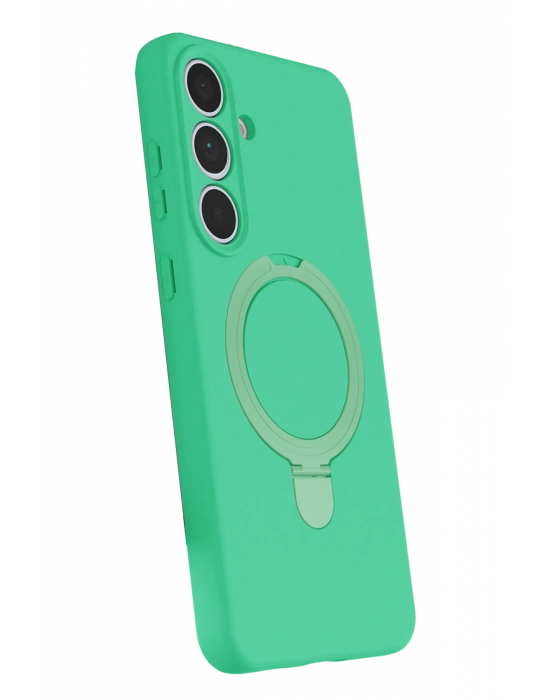Newface Samsung Galaxy S24 FE Regal Magsafe Standlı Kapak - Yeşil