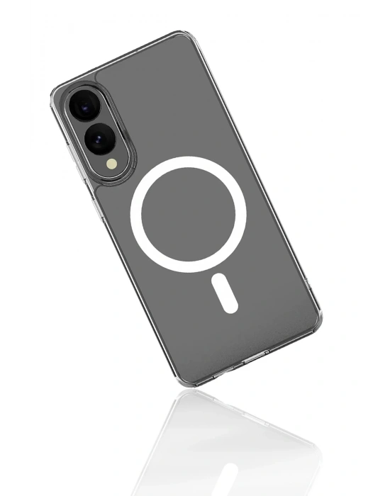 Newface Samsung Galaxy S25 Edge Kılıf Magneticsafe Şeffaf Silikon - Şeffaf