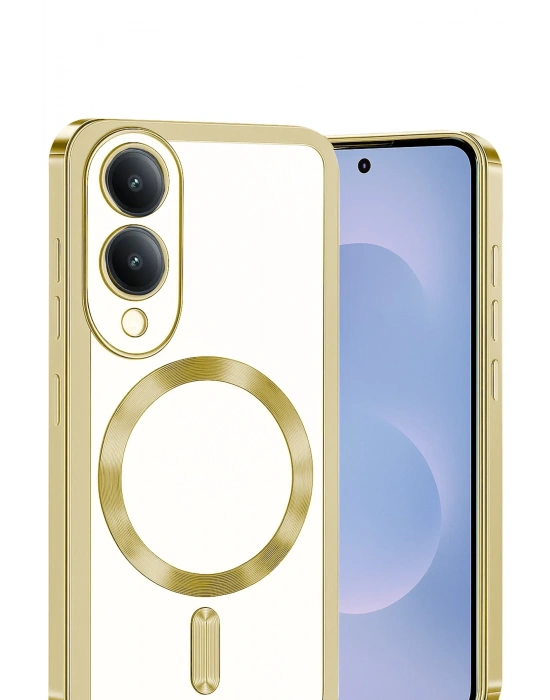 Newface Samsung Galaxy S25 Edge Kross Magneticsafe Kapak - Gold