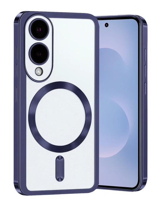 Newface Samsung Galaxy S25 Edge Kross Magneticsafe Kapak - Lacivert