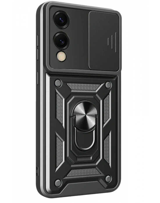 Newface Samsung Galaxy S25 Edge Pars Lens Yüzüklü Silikon - Siyah