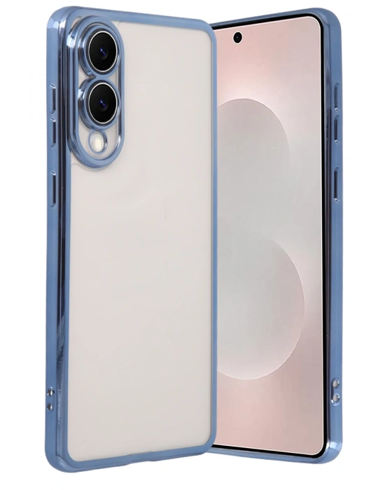 Newface Samsung Galaxy S25 Edge Razer Lensli Silikon - Açık Mavi