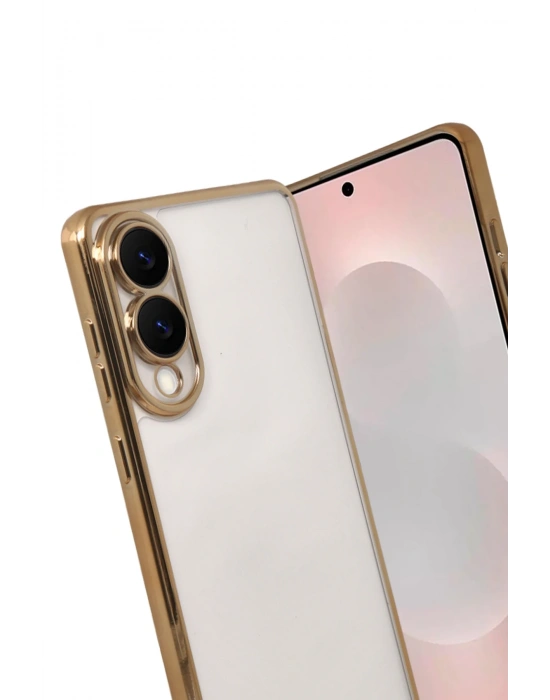 Newface Samsung Galaxy S25 Edge Razer Lensli Silikon - Gold