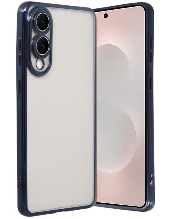 Newface Samsung Galaxy S25 Edge Razer Lensli Silikon - Lacivert