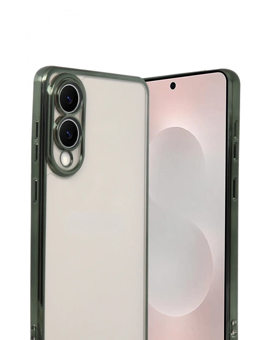 Newface Samsung Galaxy S25 Edge Razer Lensli Silikon - Yeşil