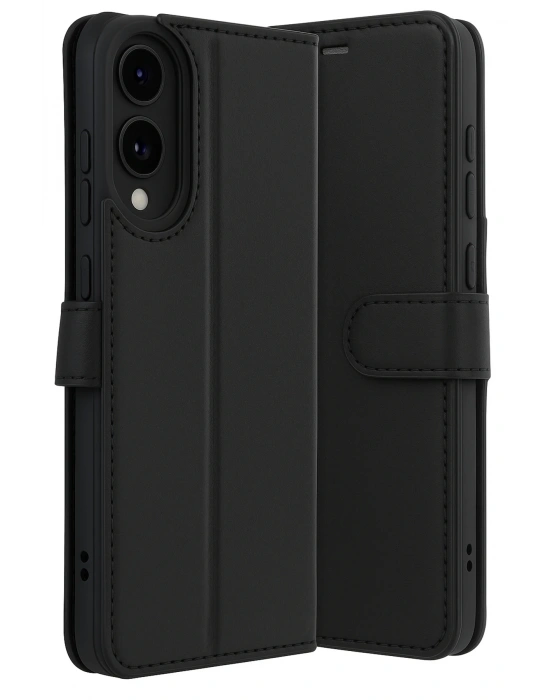 Newface Samsung Galaxy S25 Edge Trend S Plus Kapaklı Kılıf - Siyah