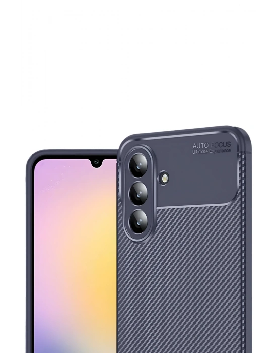 Newface Samsung Galaxy S25 FE Auto Focus Karbon Kapak - Lacivert