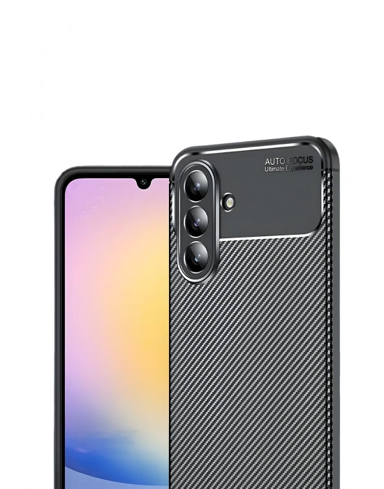 Newface Samsung Galaxy S25 FE Auto Focus Karbon Kapak - Siyah