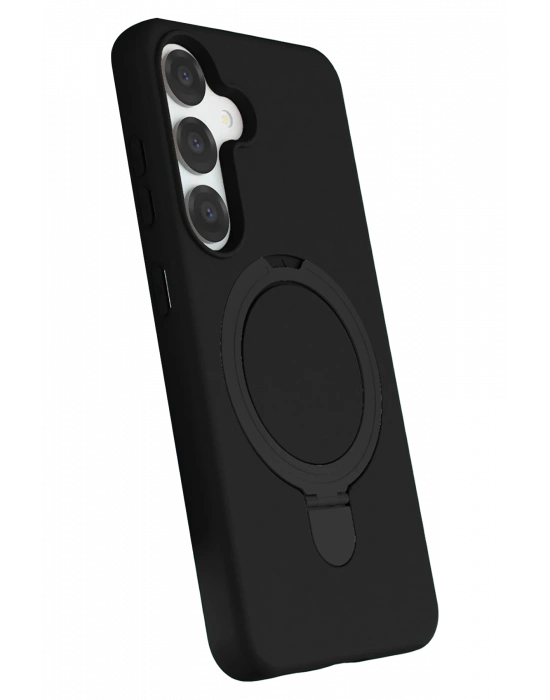 Newface Samsung Galaxy S25 Regal Magsafe Standlı Kapak - Siyah