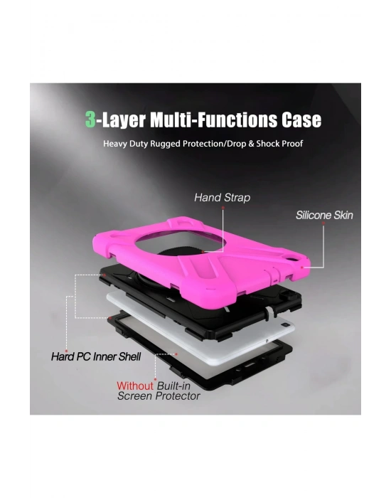 Newface Samsung Galaxy T290 Tab A 8 Kılıf Amazing Tablet Kapak - Pembe