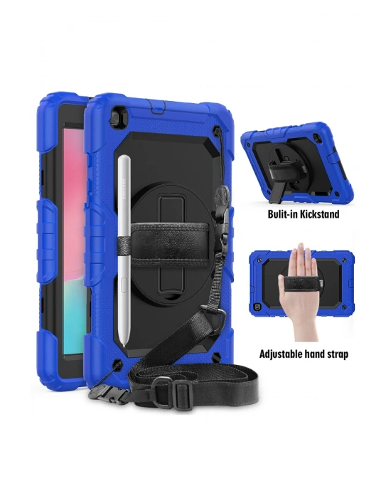 Newface Samsung Galaxy T290 Tab A 8 Kılıf Pars Tablet Kapak - Mavi