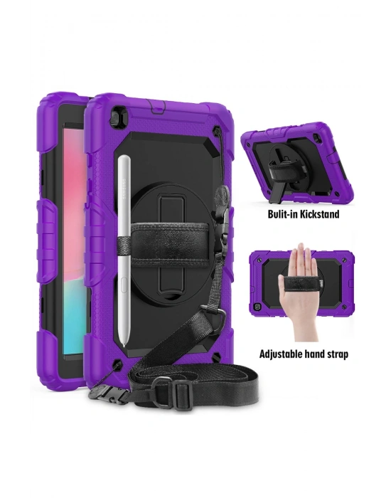 Newface Samsung Galaxy T290 Tab A 8 Kılıf Pars Tablet Kapak - Mor