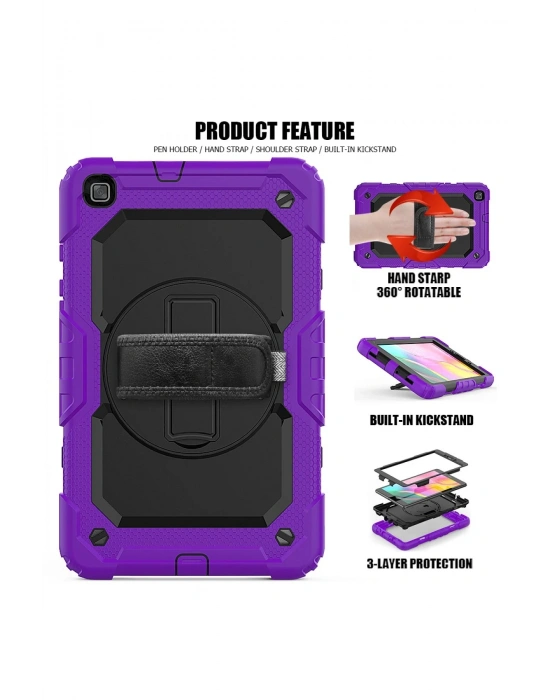 Newface Samsung Galaxy T290 Tab A 8 Kılıf Pars Tablet Kapak - Mor