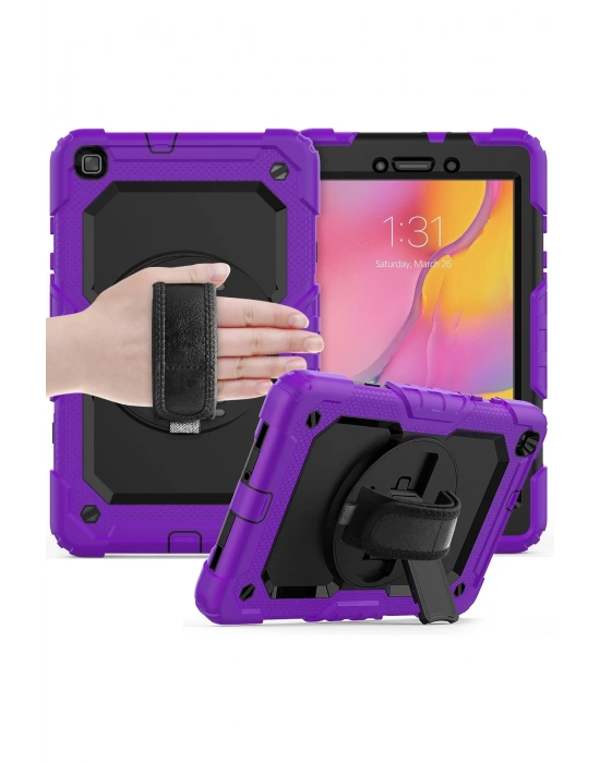 Newface Samsung Galaxy T290 Tab A 8 Kılıf Pars Tablet Kapak - Mor