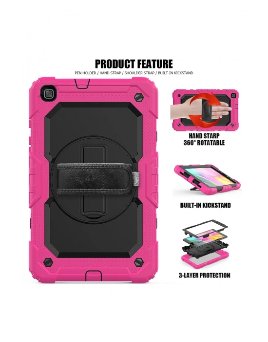 Newface Samsung Galaxy T290 Tab A 8 Kılıf Pars Tablet Kapak - Pembe