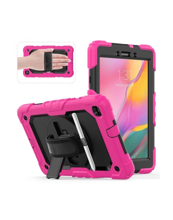 Newface Samsung Galaxy T290 Tab A 8 Kılıf Pars Tablet Kapak - Pembe