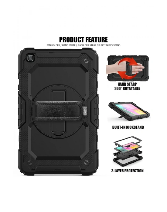 Newface Samsung Galaxy T290 Tab A 8 Kılıf Pars Tablet Kapak - Siyah