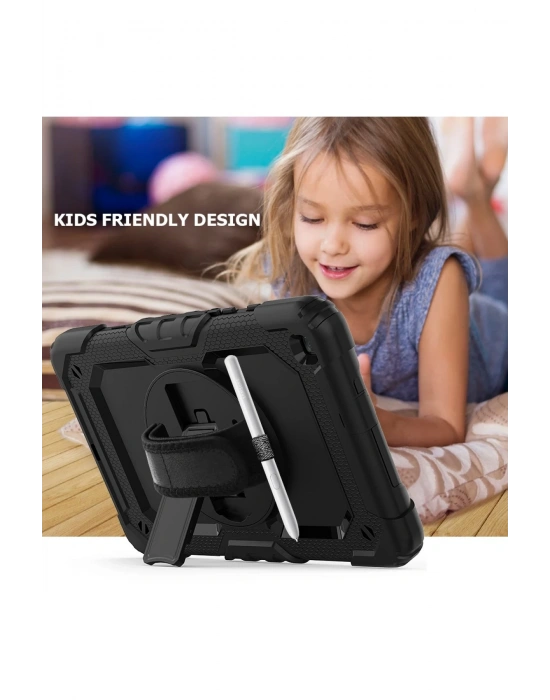 Newface Samsung Galaxy T290 Tab A 8 Kılıf Pars Tablet Kapak - Siyah