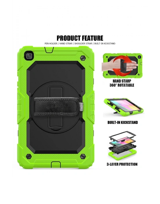 Newface Samsung Galaxy T290 Tab A 8 Kılıf Pars Tablet Kapak - Yeşil