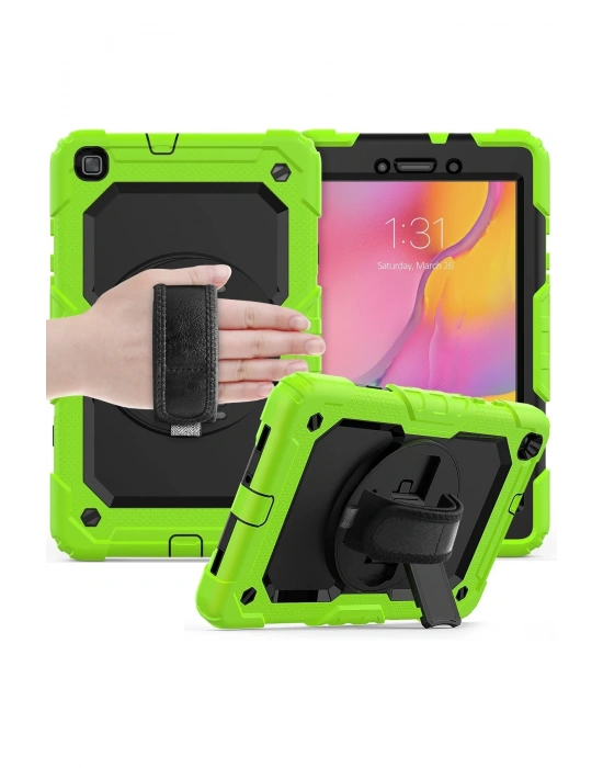 Newface Samsung Galaxy T290 Tab A 8 Kılıf Pars Tablet Kapak - Yeşil