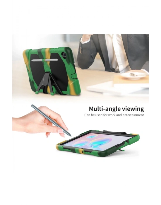 Newface Samsung Galaxy T500 Tab A7 10.4 Kılıf Griffin Tablet Kapak - Kamuflaj