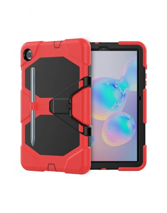Newface Samsung Galaxy T500 Tab A7 10.4 Kılıf Griffin Tablet Kapak - Kırmızı