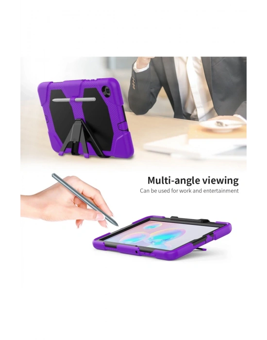 Newface Samsung Galaxy T500 Tab A7 10.4 Kılıf Griffin Tablet Kapak - Mor