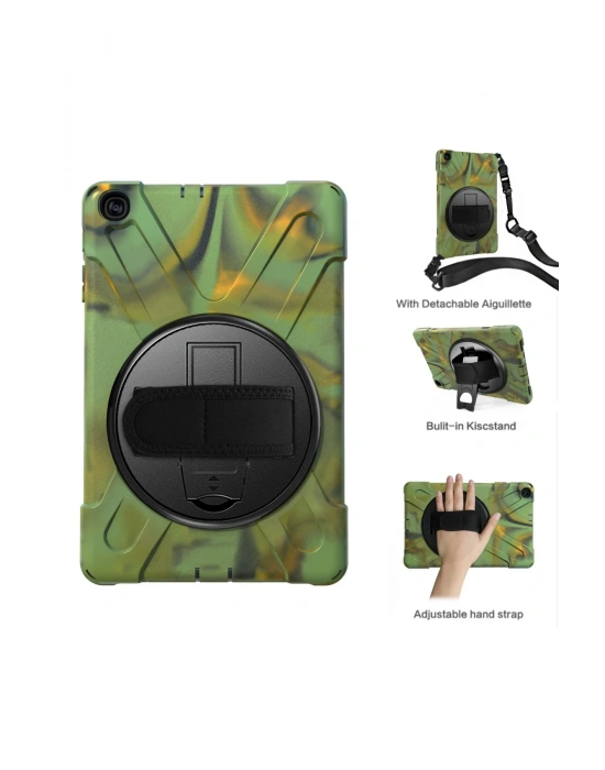 Newface Samsung Galaxy T510 Tab A 10.1 Kılıf Amazing Tablet Kapak - Kamuflaj