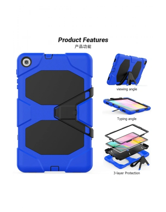 Newface Samsung Galaxy T510 Tab A 10.1 Kılıf Griffin Tablet Kapak - Mavi