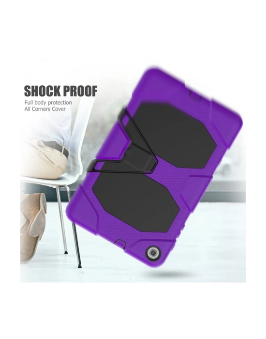 Newface Samsung Galaxy T510 Tab A 10.1 Kılıf Griffin Tablet Kapak - Mor