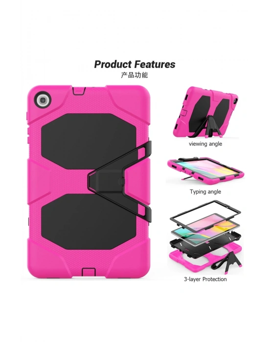 Newface Samsung Galaxy T510 Tab A 10.1 Kılıf Griffin Tablet Kapak - Pembe