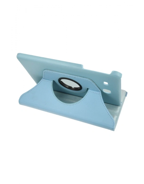 Newface Samsung Galaxy T560 Tab E 9.7 Kılıf 360 Tablet Deri Kılıf - Turkuaz