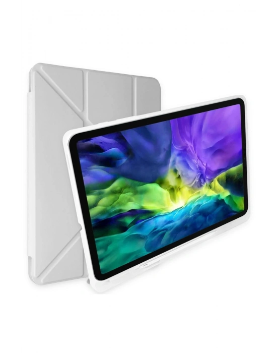 Newface Samsung Galaxy T737 Tab S7 FE 12.4 Kılıf Kalemlikli Mars Tablet Kılıfı - Gri
