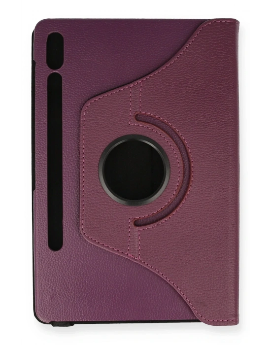 Newface Samsung Galaxy T860 Tab S6 10.5 Kılıf 360 Tablet Deri Kılıf - Mürdüm