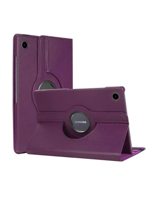 Newface Samsung Galaxy Tab A11 360 Tablet Deri Kılıf - Mürdüm