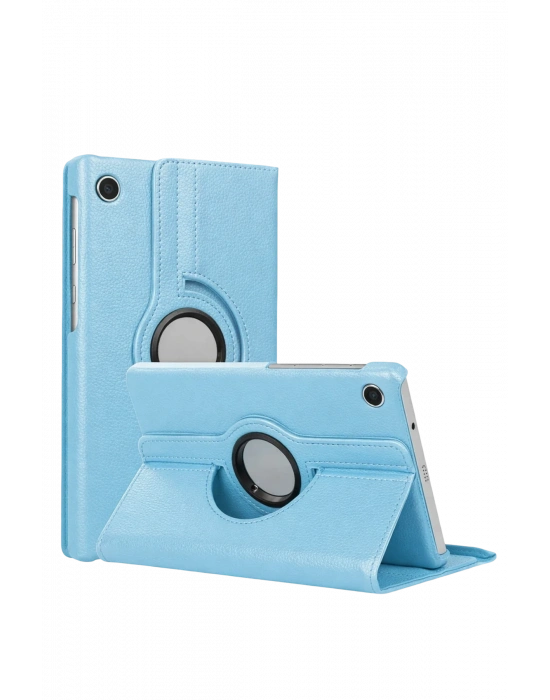 Newface Samsung Galaxy Tab A11 360 Tablet Deri Kılıf - Turkuaz