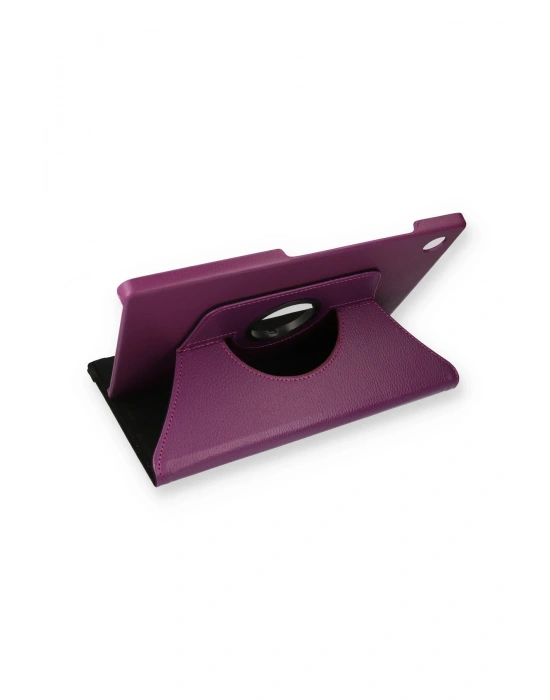 Newface Samsung Galaxy Tab A9 Kılıf 360 Tablet Deri Kılıf - Mürdüm